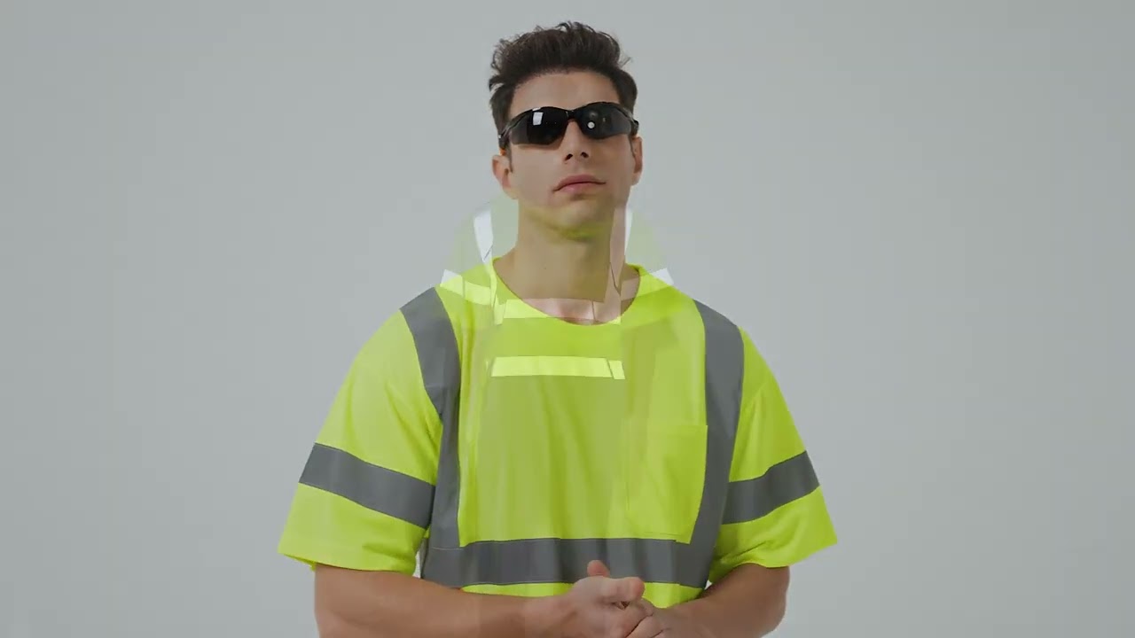 ProtectX Reflective Short Sleeve High Visibility Heavy-Duty Safety T-Shirt