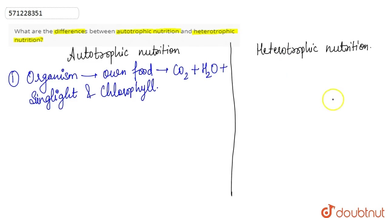 What are the differences between autotrophic nutrition and heterotrophic nutrition?  | 10 | LIFE...