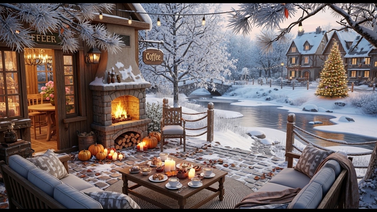 Relaxing Winter Cafe Jazz ❄ Cozy Coffee Shop Ambience for Calm Energy and Deep Focus