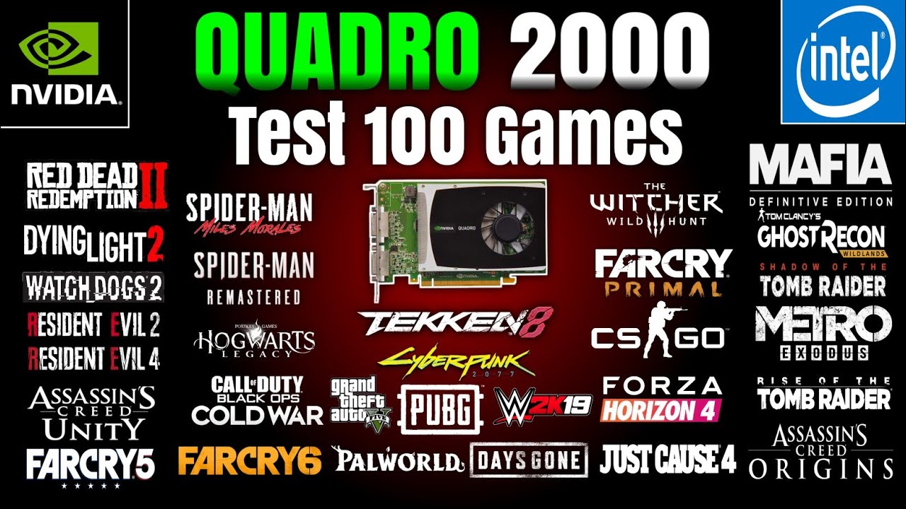 Top Best 100 Games Test On | Quadro 2000 1GB | IN 2024 | I5 4590 | 12 GB RAM