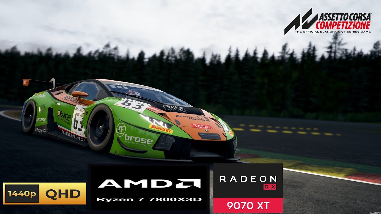 Assetto Corsa Competizione - RX 9070 XT - Ryzen 7 7800X3D - 1440P Epic