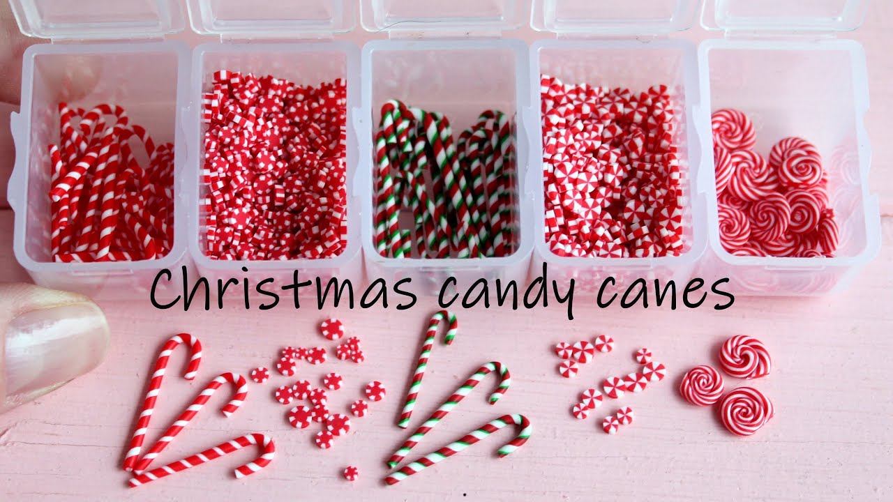 5 Christmas candy canes🍭🎅Polymer clay. Tutorial. DIY. Рождественские леденцы. Миниатюра для кукол.
