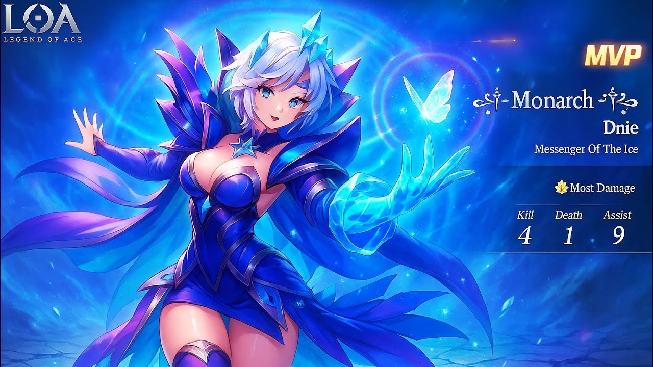 Dnie (Messenger of the Ice) Mage Gameplay: UNSTOPPABLE Mid Lane Dominance in Legend of Ace Ranked!