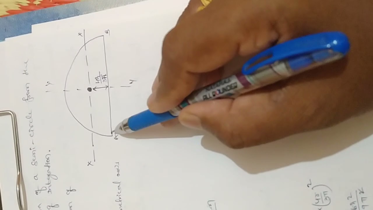 Moment of Inertia of a Semi Circle