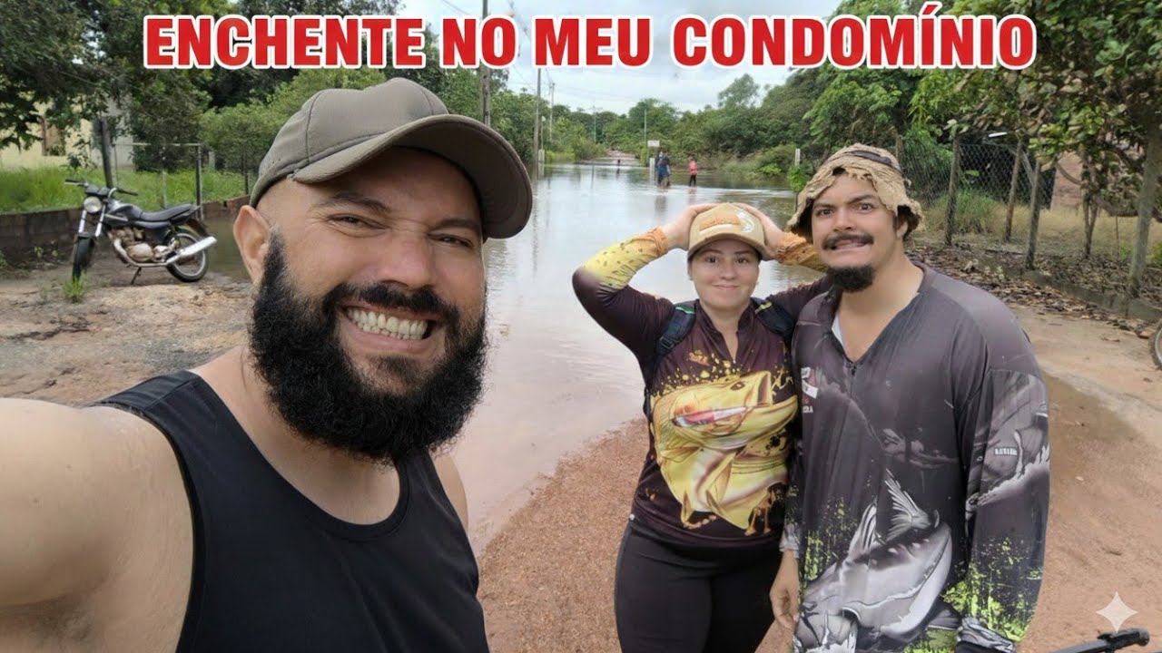 O QUE ACONTECEU AQUI? Mostrando a enchente no condomínio.