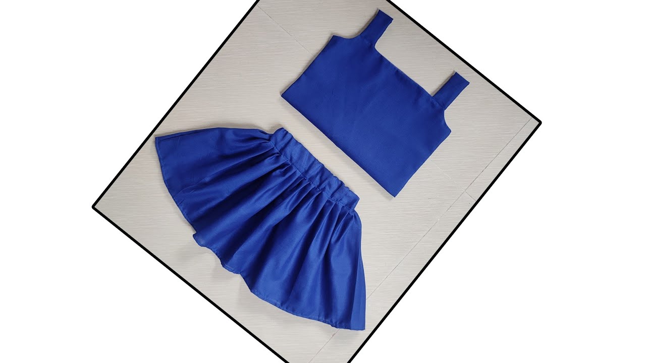 SKIRT and TOp for kids cutting and stitching / easy way
