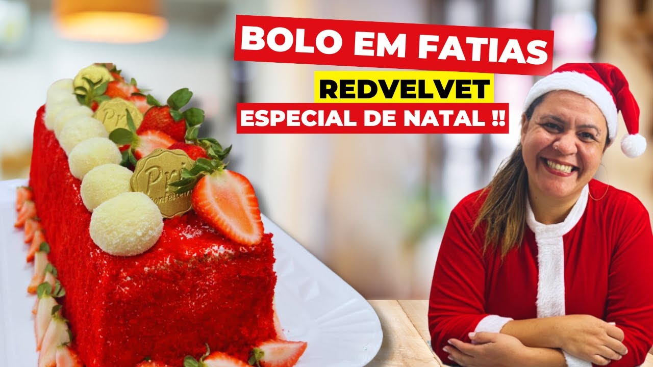 Bolo Red Velvet em Fatias ESPECIAL de Natal! 🎅🎄