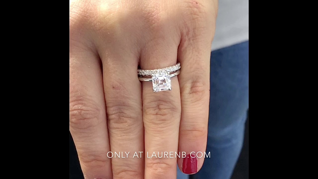 2.15 ct Asscher Cut Diamond Solitaire Engagement Ring