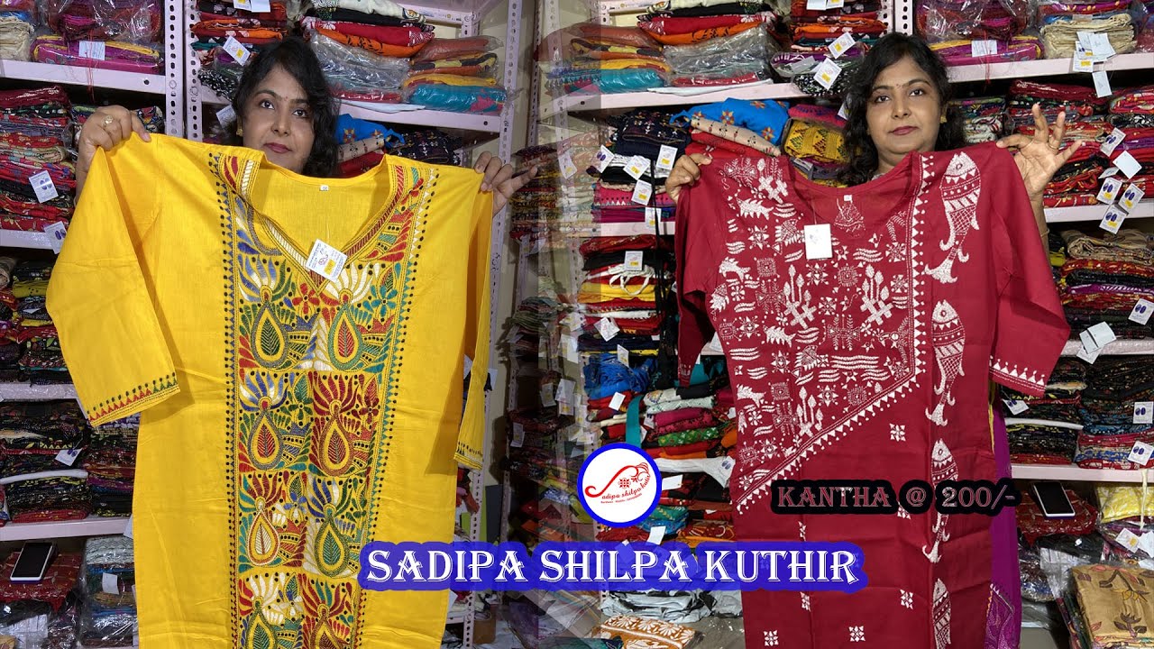 Pure Kantha Stitch and Hand Batik Kurti  Manufacturer in Kolkata