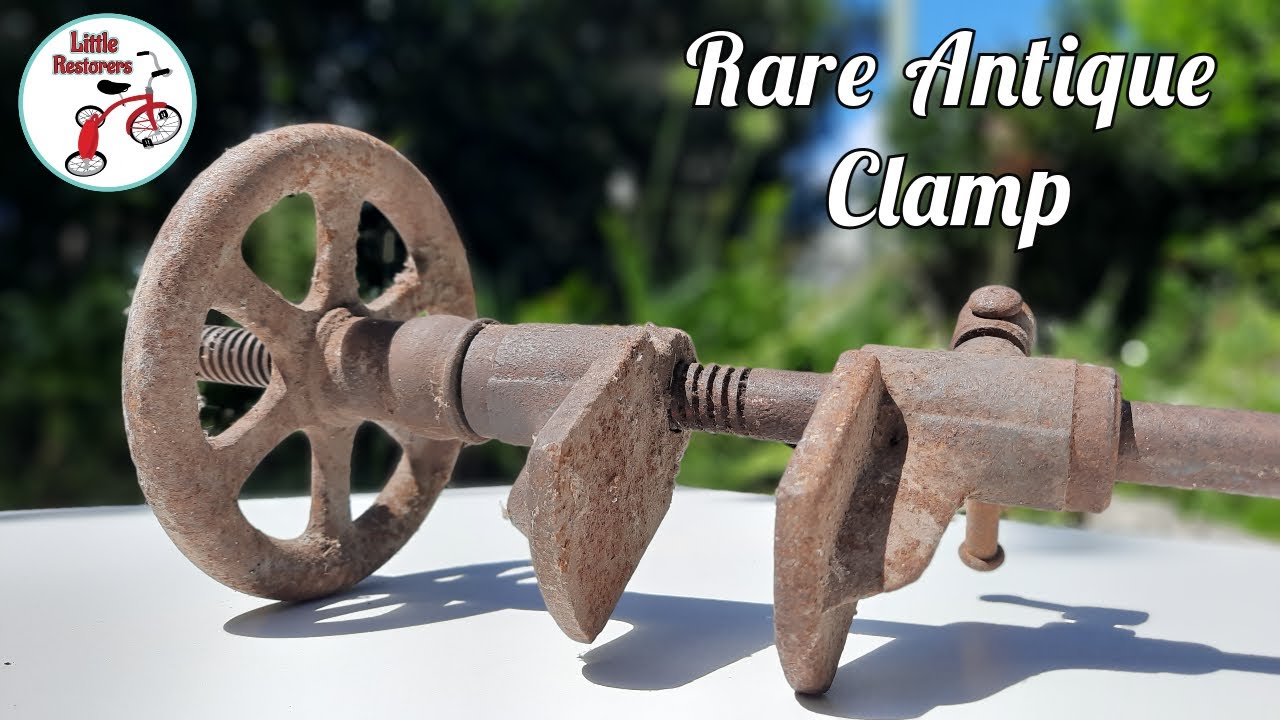 Antique Clamp Restoration - Extremely rusty Bar / Sash Clamp. Very rare model.