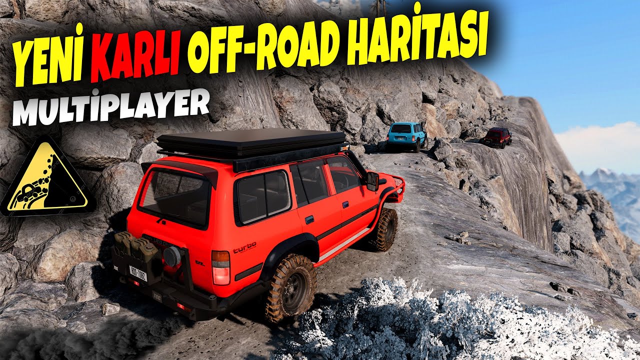 YENİ KARLI EFSANE HARİTA | TEHLİKELİ YOLLAR OFF-ROAD TADINDA / BeamNG.drive / Diy steering wheel set