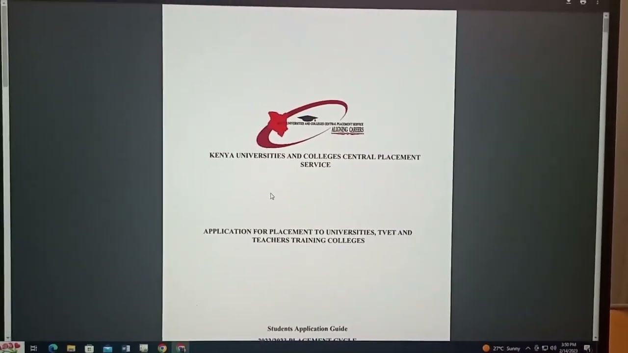 KUCCPS APPLICATION STEP BY STEP BY ANTHONY STUDENT AT CHUKA UNIVERSITY