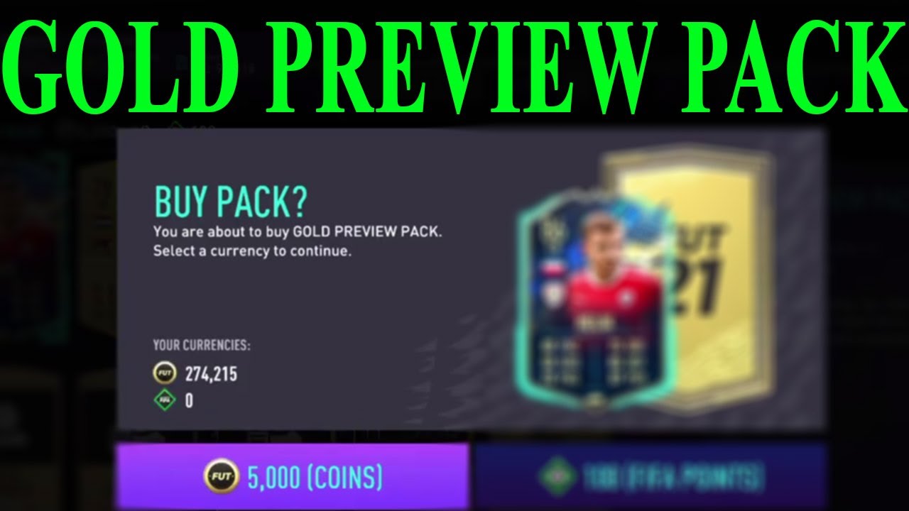 My Gold Preview Pack....😮😮😮 FIFA 21