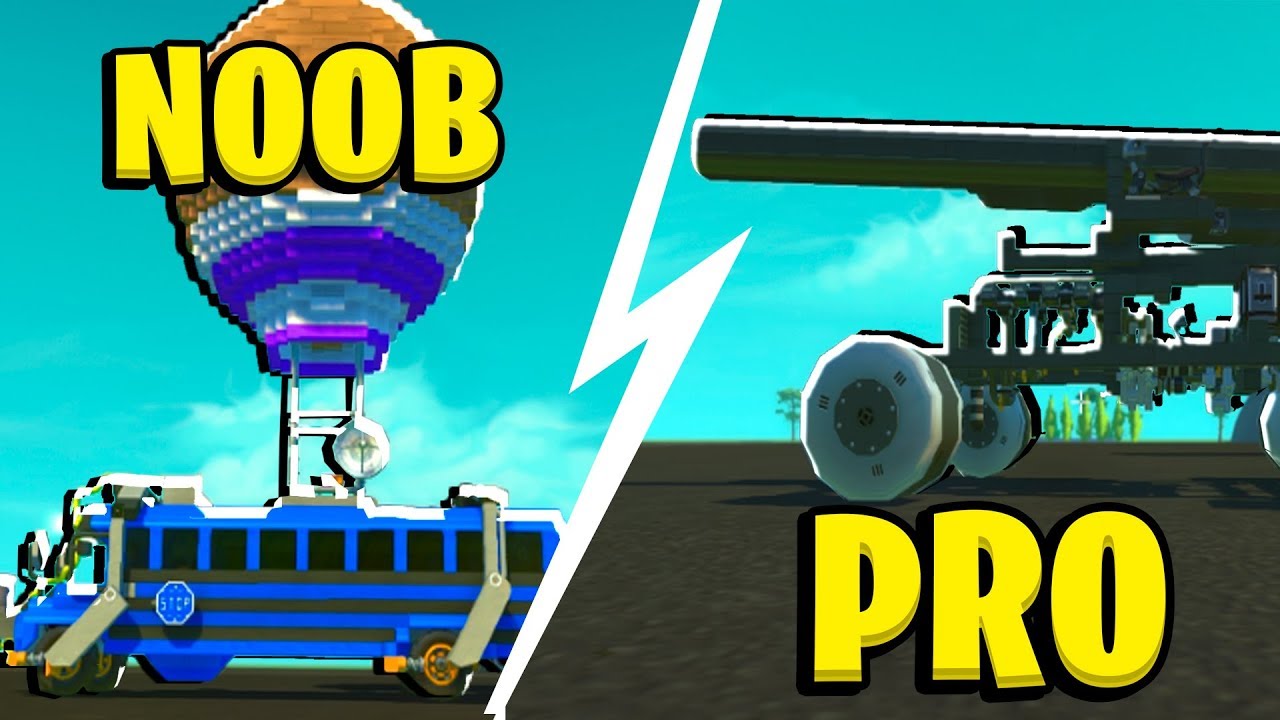 Noob Vs Pro How To Make Vehicles Challenge - Scrap Mechanics | JeromeACE