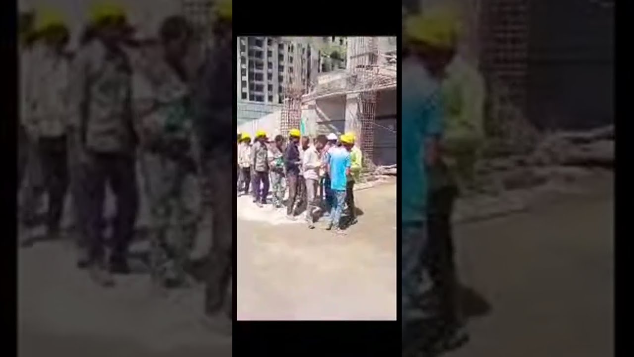 आज आमच्या कंट्रक्शन साईटवर झाली शेपटीवाल्या साहेबांनी घेतली सेफ्टी ची मीटिंग