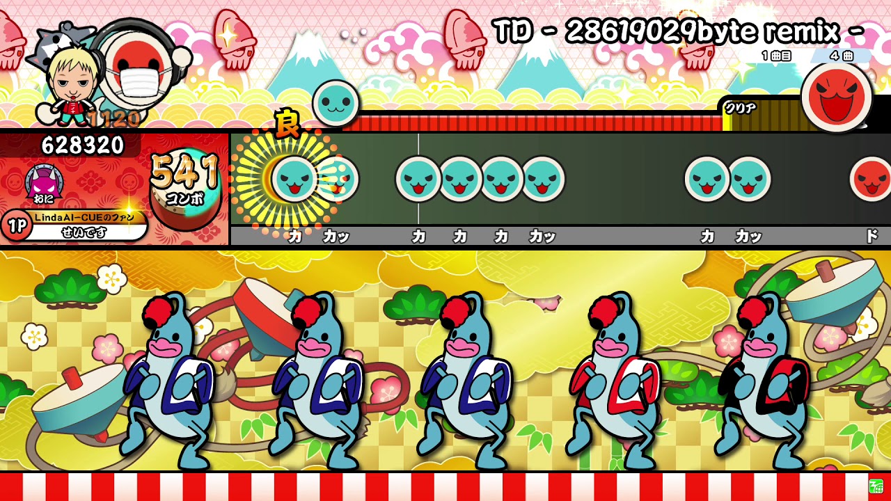 【太鼓の達人 ニジイロver.】 TD -28619029byte remix-　全良