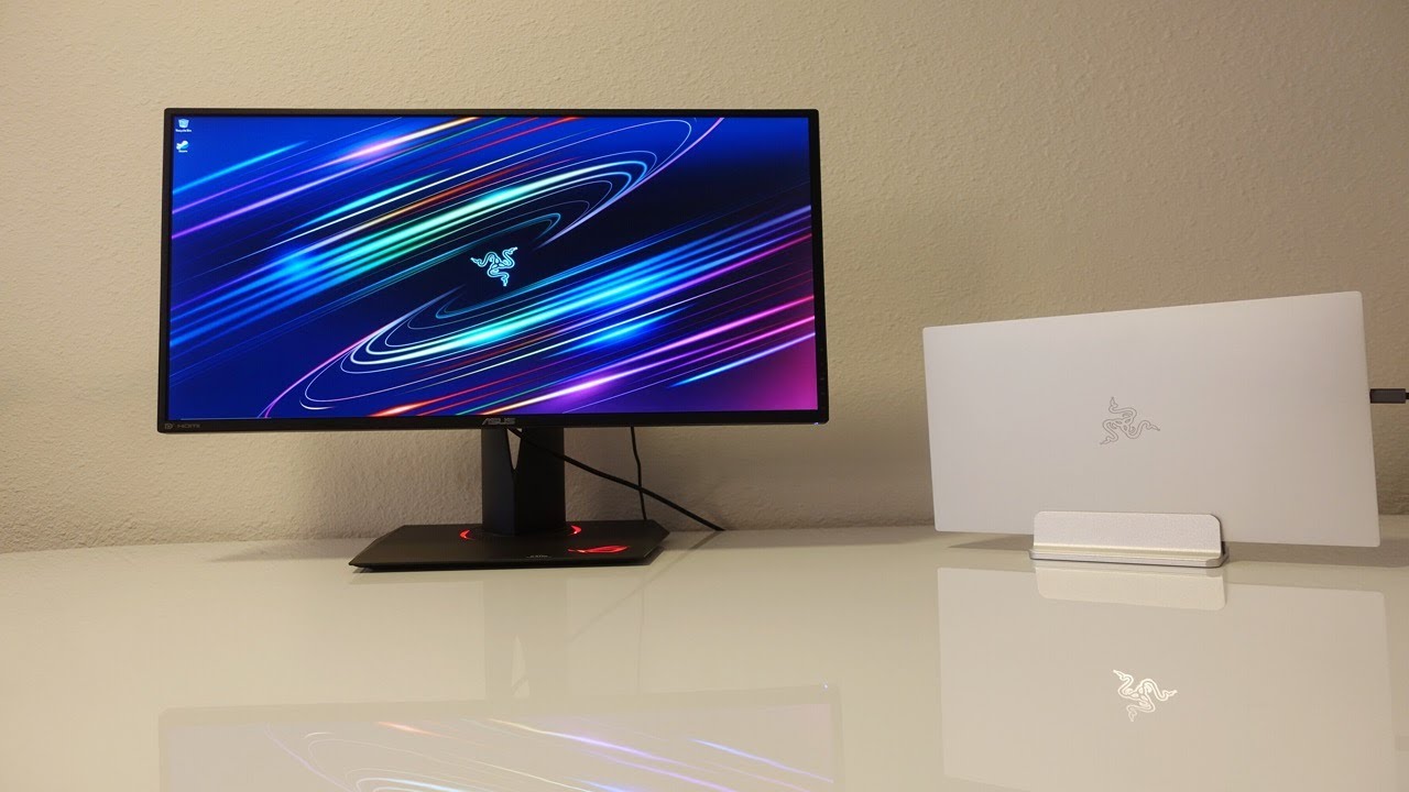 My Gaming Desk Setup - Razer Blade 15 with ASUS ROG Swift PG279Q Monitor