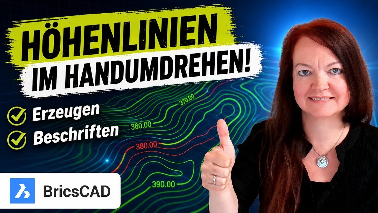 BricsCAD: Höhenlinien erzeugen und beschriften