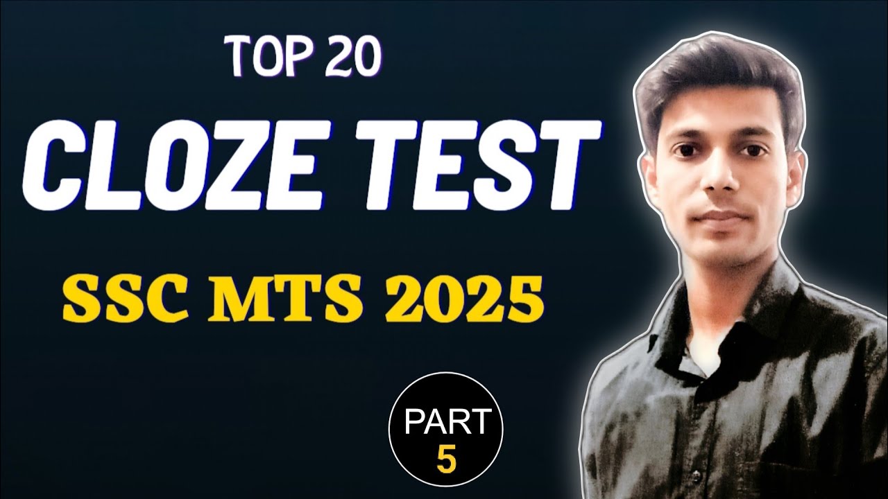 SSC MTS 2025 Cloze Test | Most Expected Questions | Cloze Test for SSC MTS