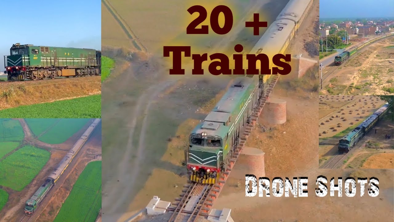20+ Beautiful TRAIN DRONE SHOTS by Talha Bhatti 