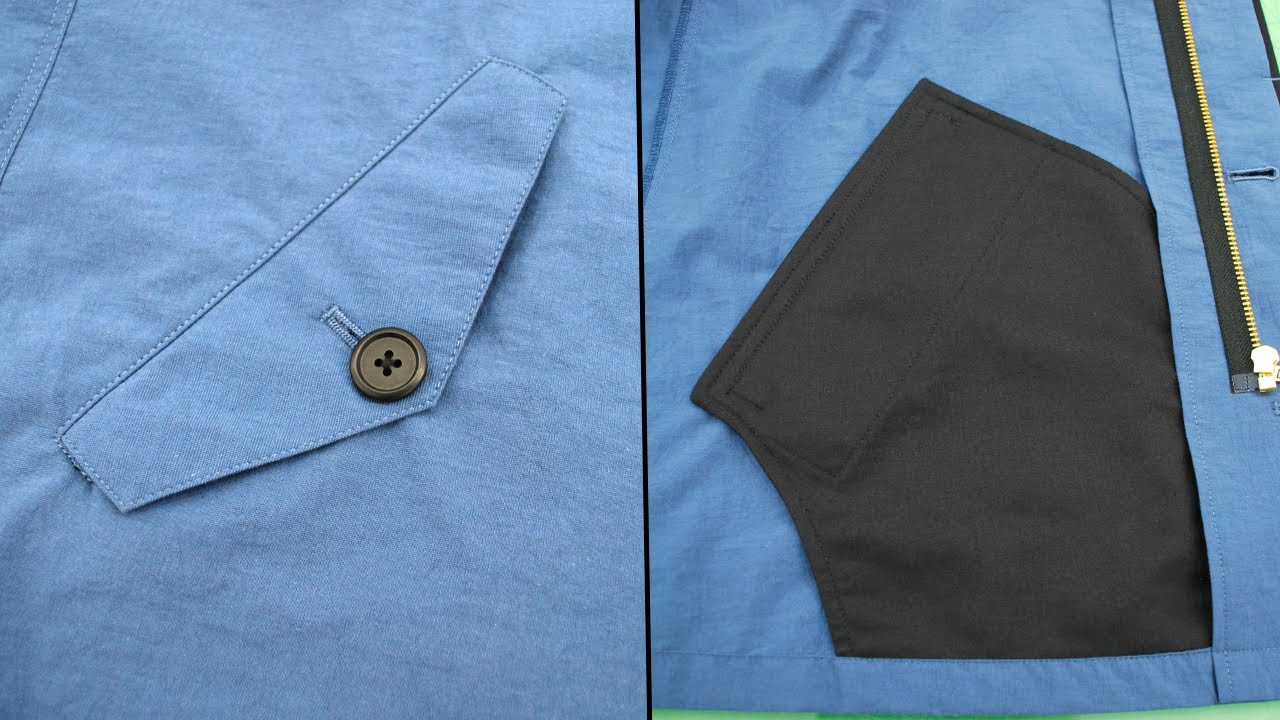 How to Sew Flap Pockets on a Men's Hooded Jacket