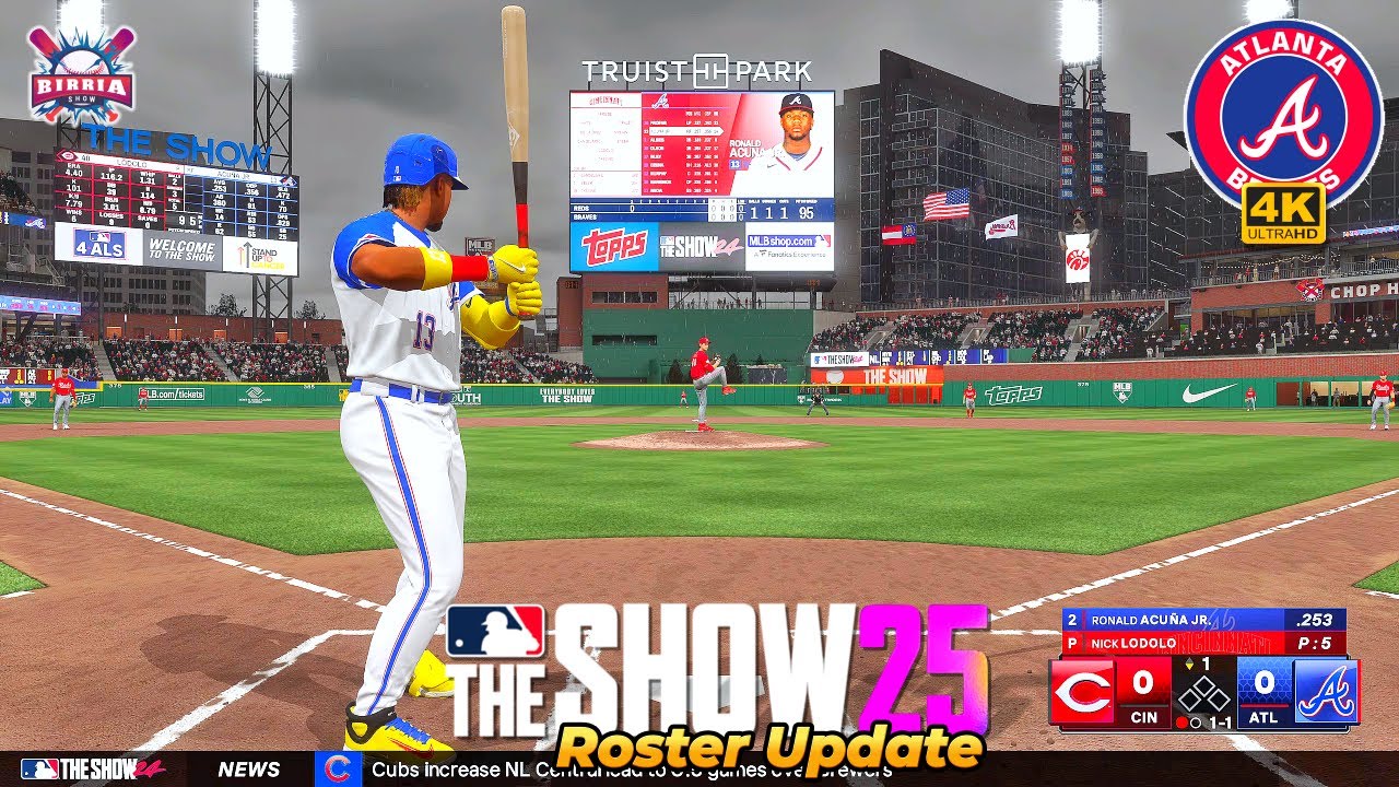 MLB The Show 25 Roster Update: Atlanta Braves vs Cincinnati Reds - Gameplay PS5 4K 60fps