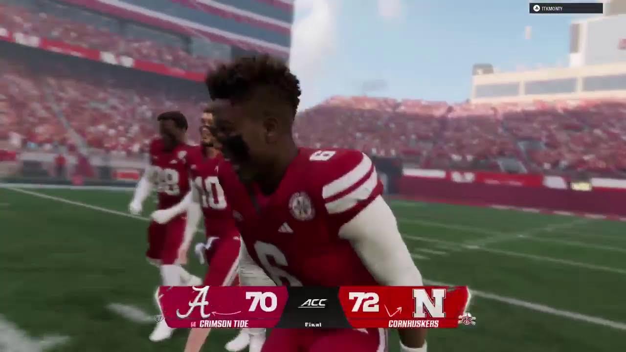 CFB 26 dynasty Nebraska vs Alabama