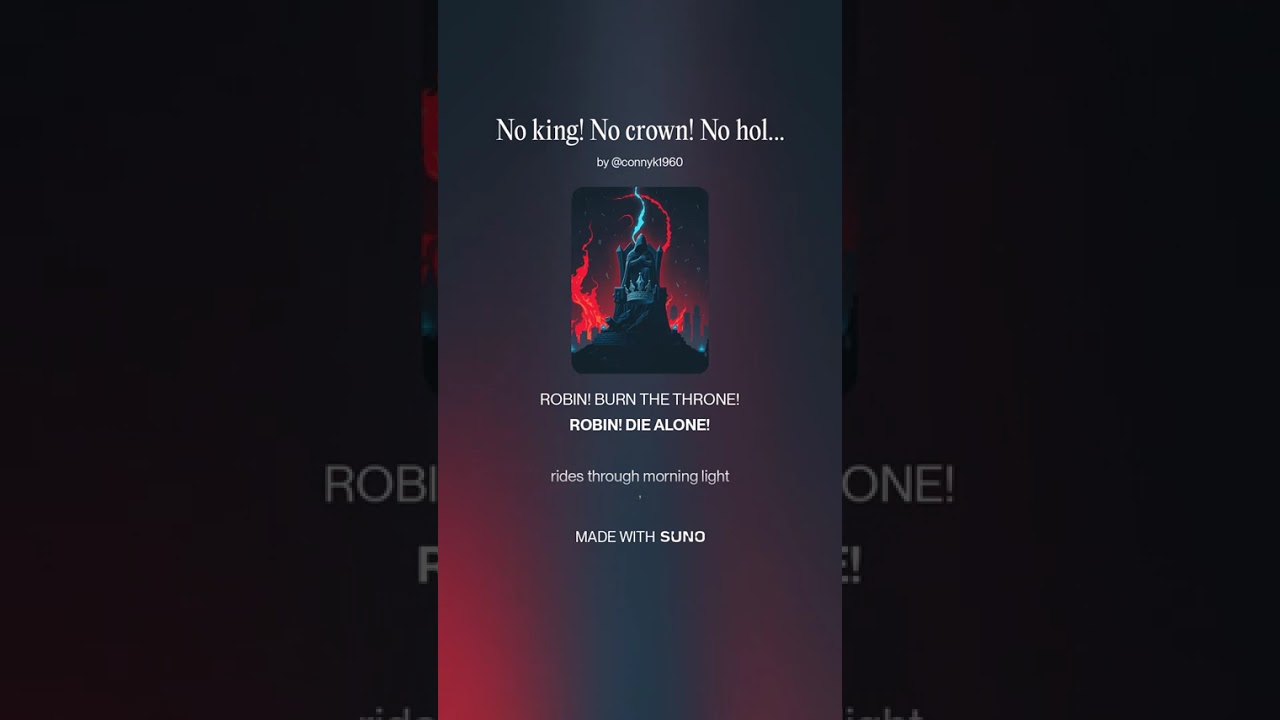 NO KING! NO CROWN! NO HOLY LIE!