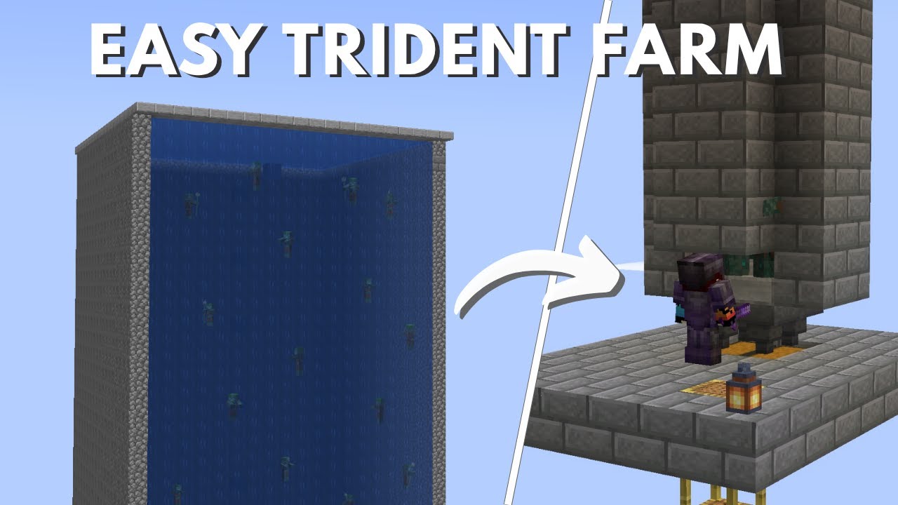Minecraft ULTIMATE Trident Farm (Super Fast) | Tutorial | 1.21+