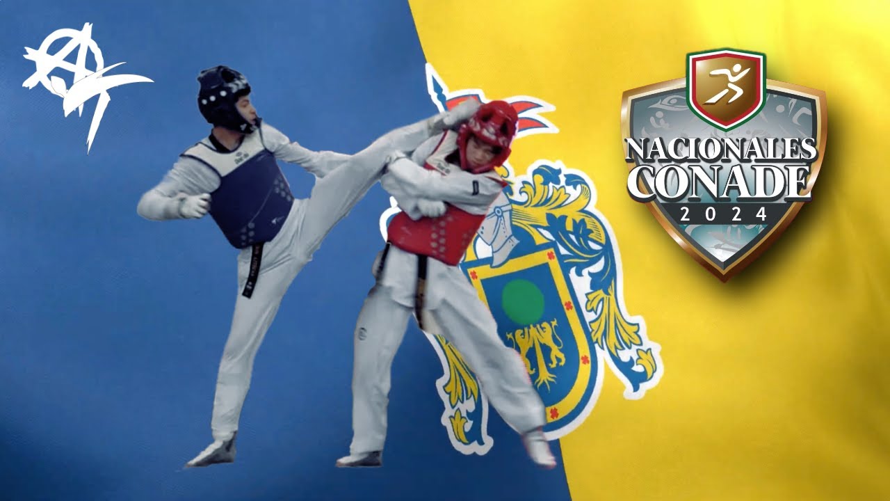 🔵 Guillermo Cortés 🇲🇽 vs 🇲🇽 Áxel Vázquez 🔴 Jr. M. -55 kg. Final @ Nacionales CONADE 2024 #Taekwondo