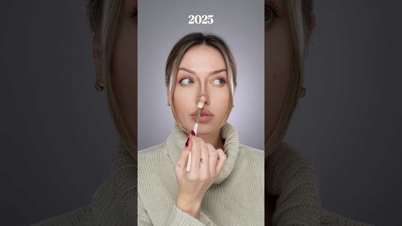 2005 против 2025 #контуринглица 🖤 с помощью ​⁠@MakeupRevolution 🤎