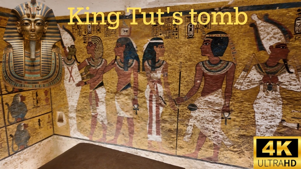 Full Walkthrough of King Tut’s Tomb | 4K Ultra HD | Detailed  Wall Paintings. Tutankhamun mummy.