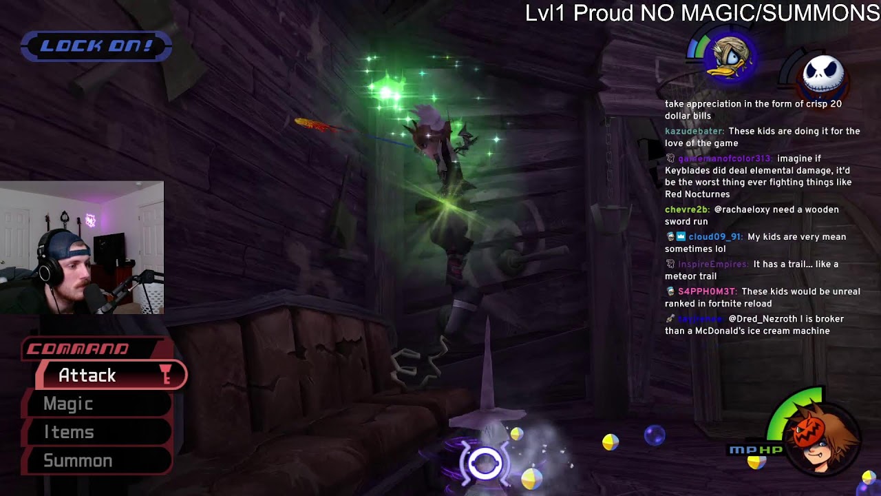 KH1 Level 1 Proud NO MAGIC/SUMMONS Challenge Run Part 2
