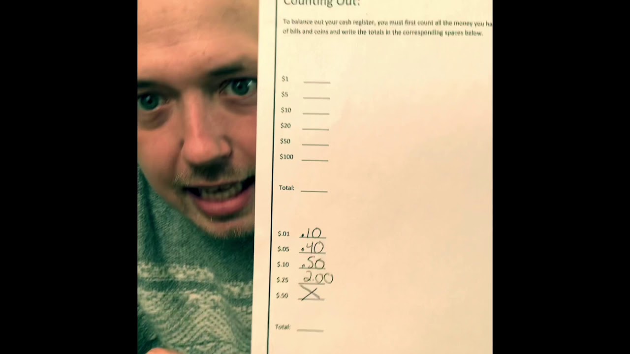 Counting on/Balance a till