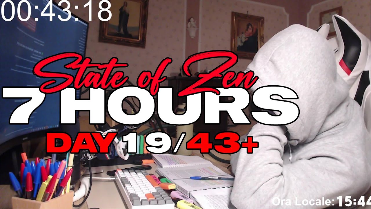 7 Hours Study With Me – “I’m in a State of Zen” | Day 19/43+ [Season 1]🦍🌱