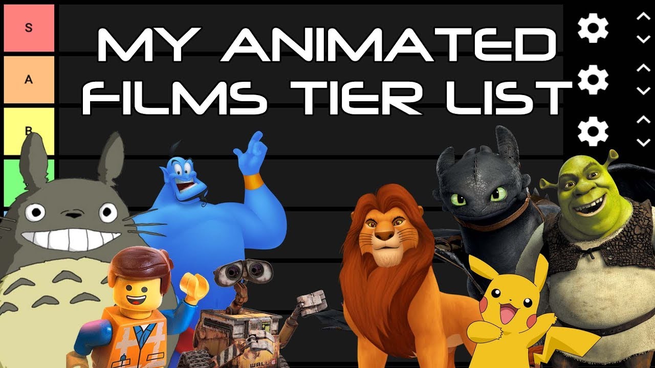 My Animated Films Tier List