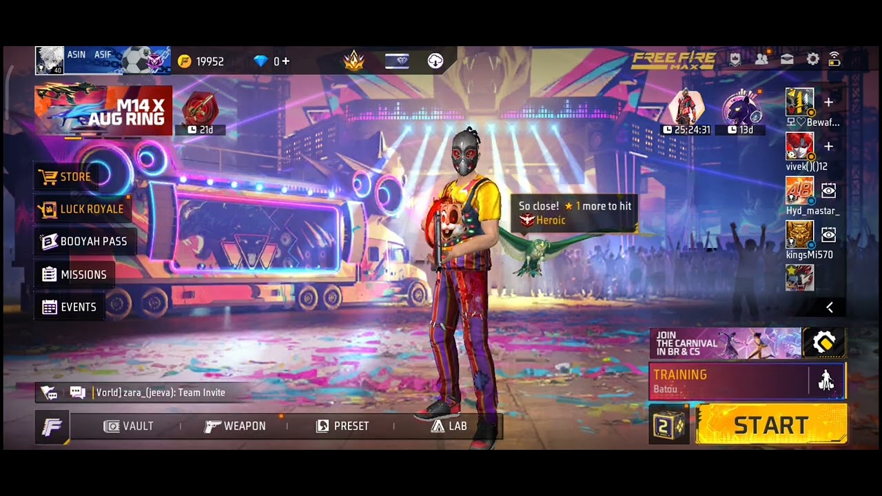 Garena free fire Max training ground 100% unlimited character skill working 2026
