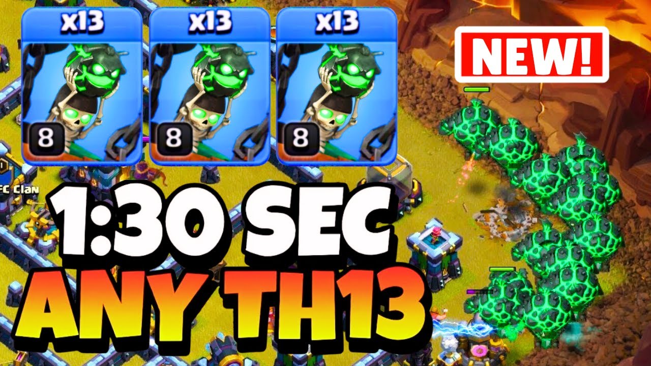 EPIC STRATEGY | Th13 LAVALOON Attack Strategy | Th13 Attack Strategy | Th13 New Troop🔥