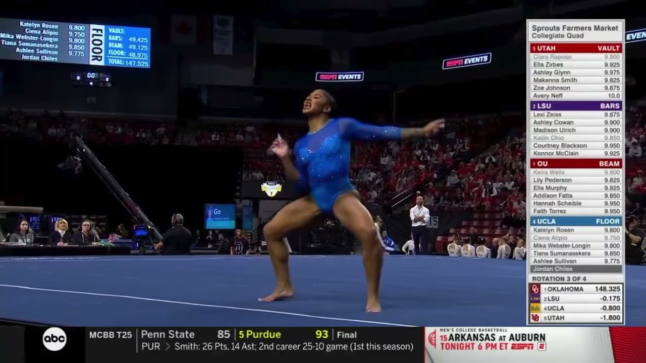 Jordan Chiles Floor UCLA @ Sprouts Quad Meet 2026 9.925