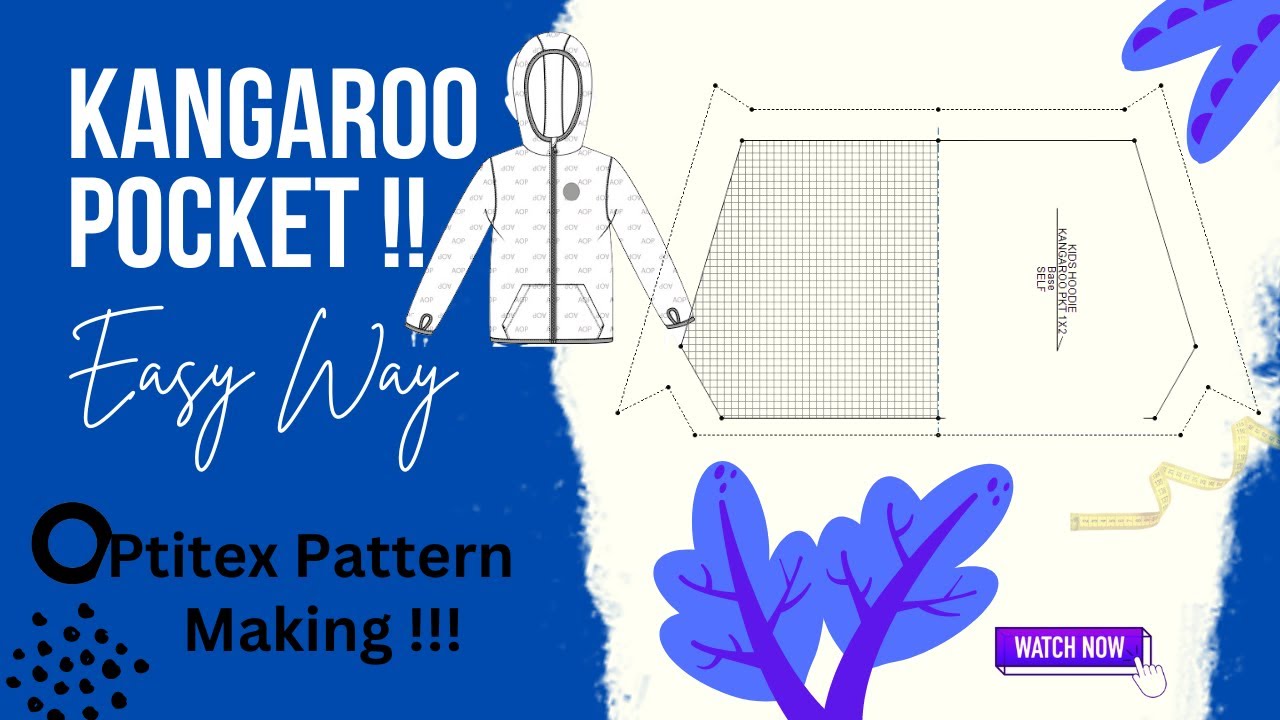KANGAROO POCKET | BOLSILLO CANGURO |HOW TO MAKE KANGAROO POCKET IN OPTITEX SOFTWARE ||