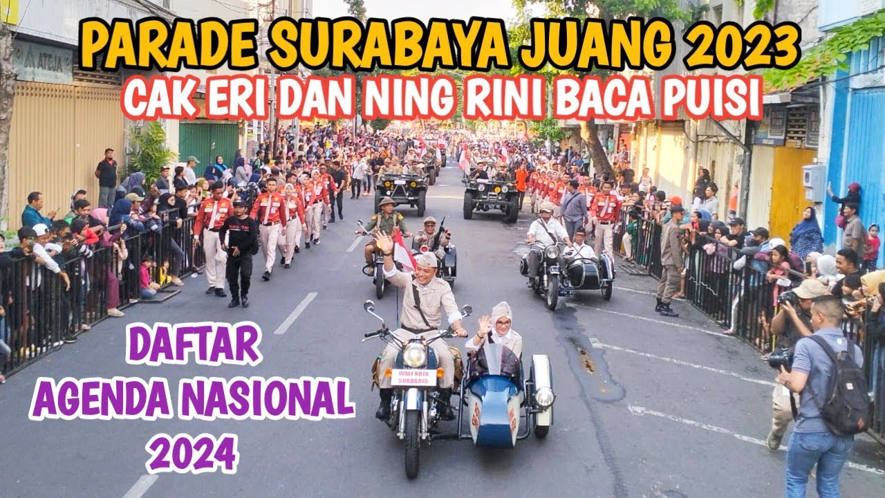 Wali Kota Eri Perankan Sosok Soerjo di Parade Surabaya Juang 2023 | Daftarkan ke Kemenparekraf RI