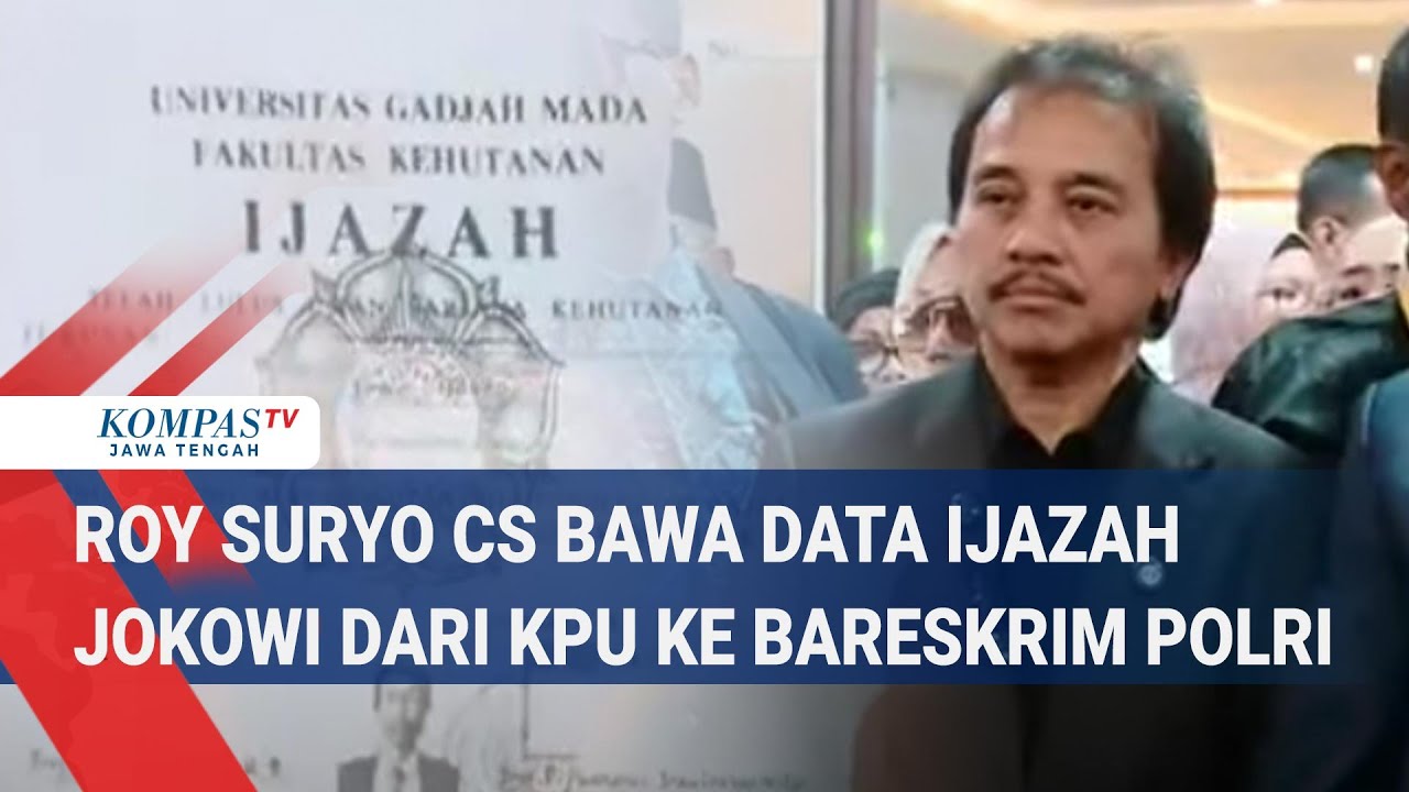 PANAS! Roy Suryo Cs Bawa Data Ijazah Jokowi dari KPU ke Bareskrim Polri