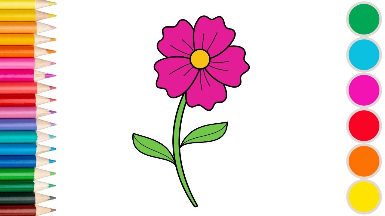 Como DESENHAR uma FLOR | Arte Fácil para Crianças