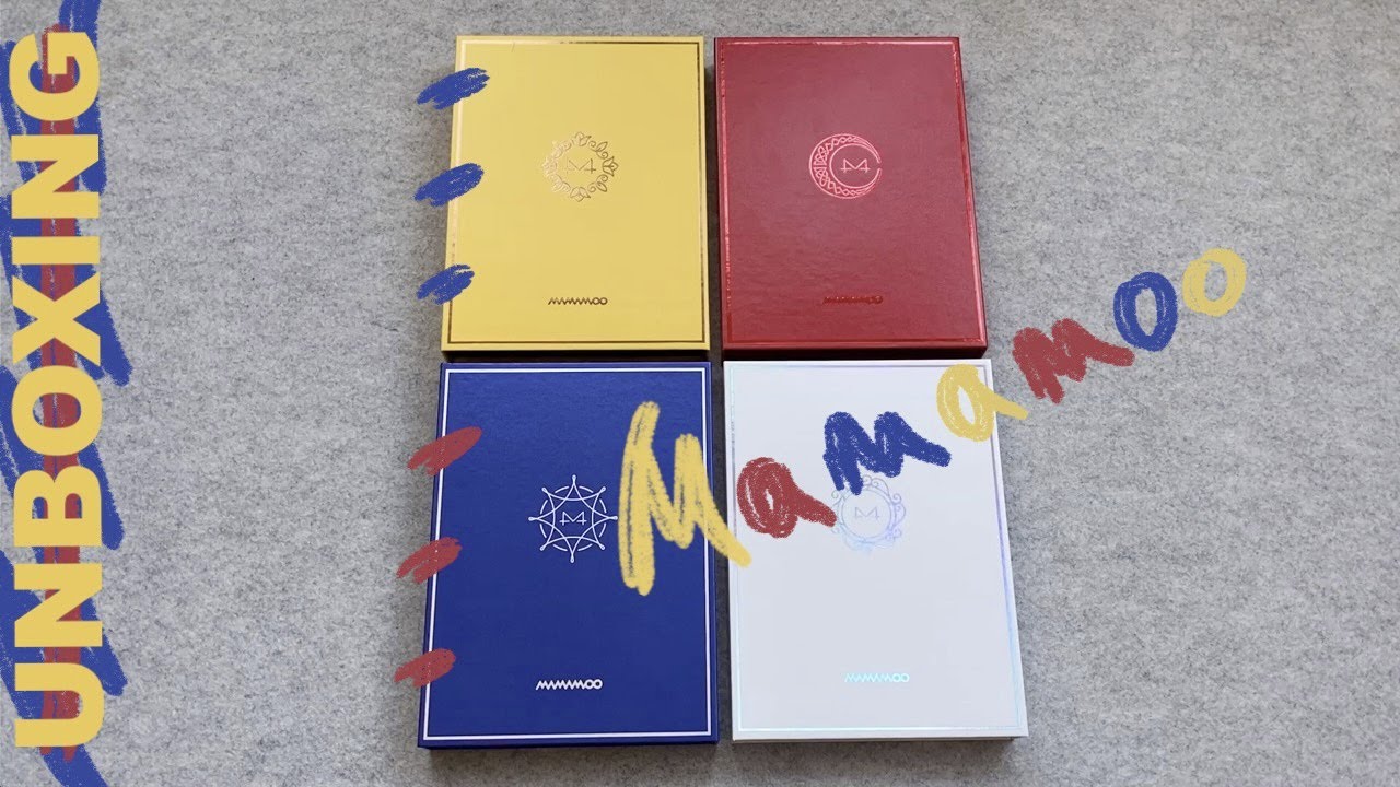 ✿ распаковка MAMAMOO 마마무 4 seasons 4 colors : Yellow Flower, Red Moon, BLUE;S, White Wind
