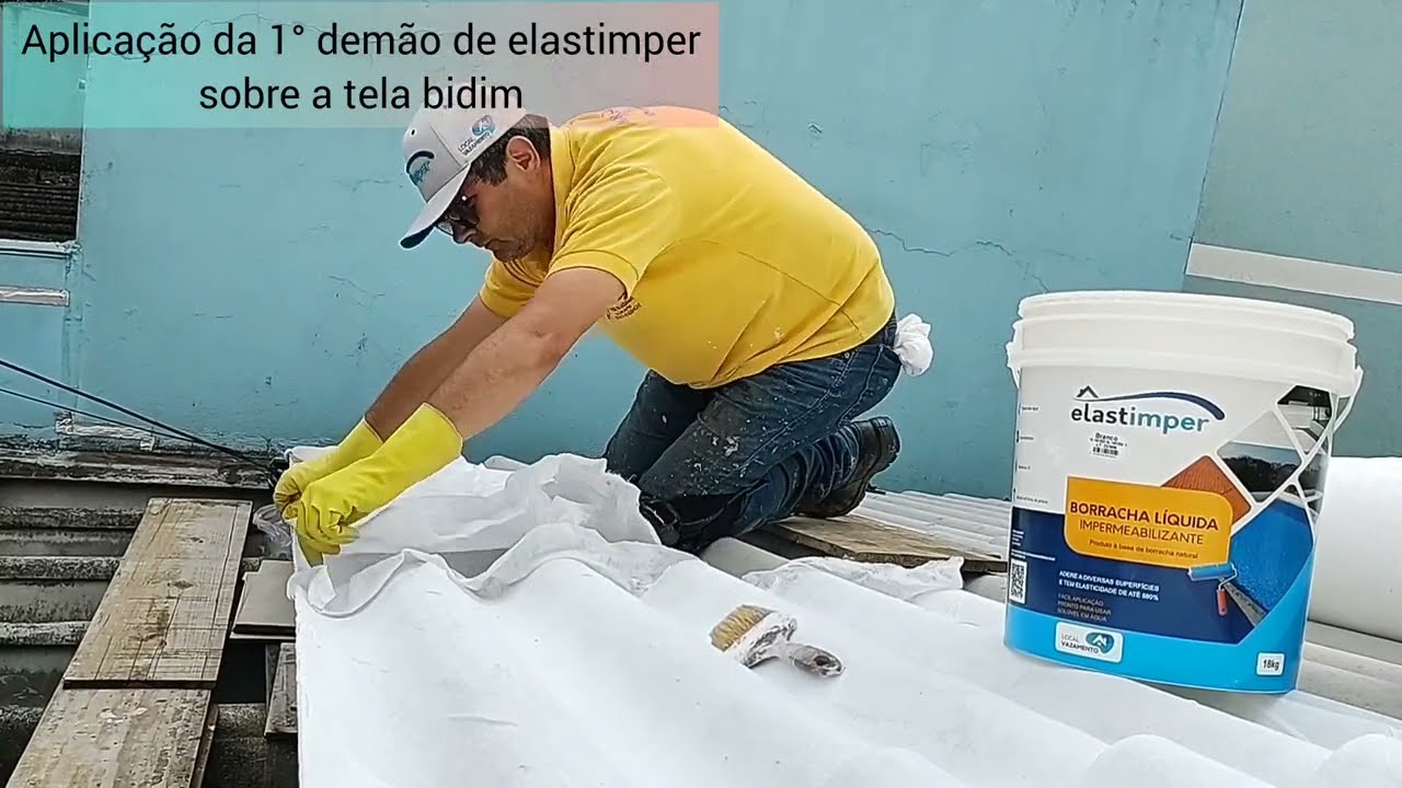 Como impermeabilizar telhas de Fibro Cimento, Brasilite com Elastimper a borracha líquida.
