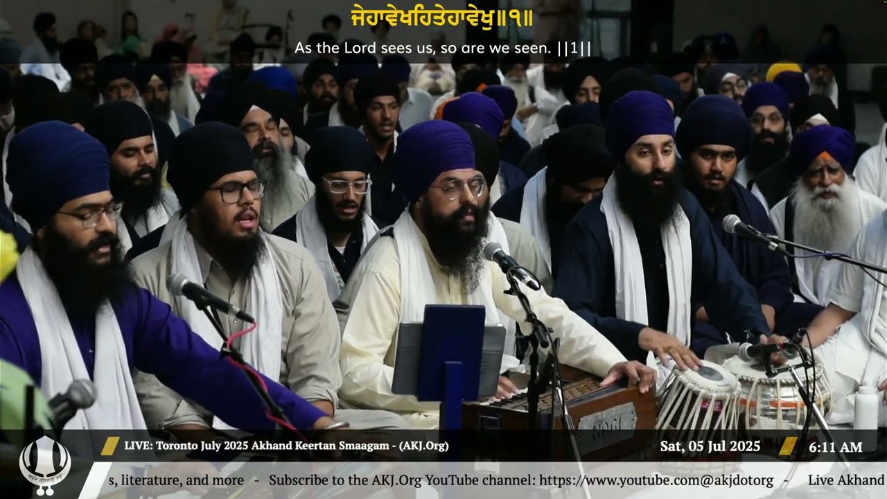 090 Bhai Harkamal Singh Jee New Jersey - Sat AM - Toronto July 2025 Annual Akhand Keertan Smaagam
