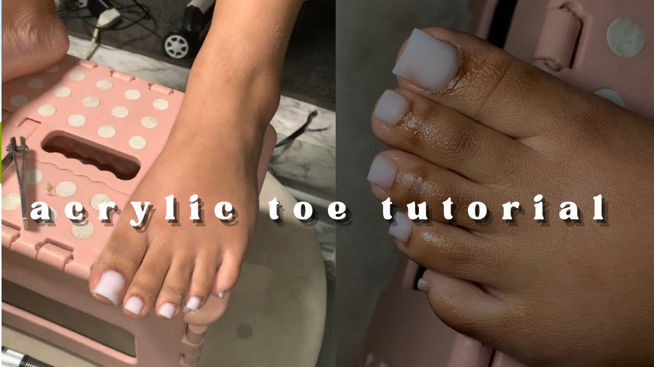 Acrylic Toe Tutorial | Acrylic Overlay (no tips or forms) ✨