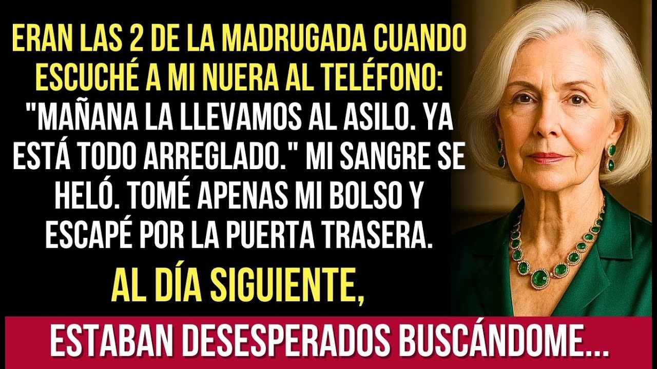 Escapé De La Casa De Mi Hijo Por La Noche Después De Escuchar El Plan De Su Esposa Para Mí