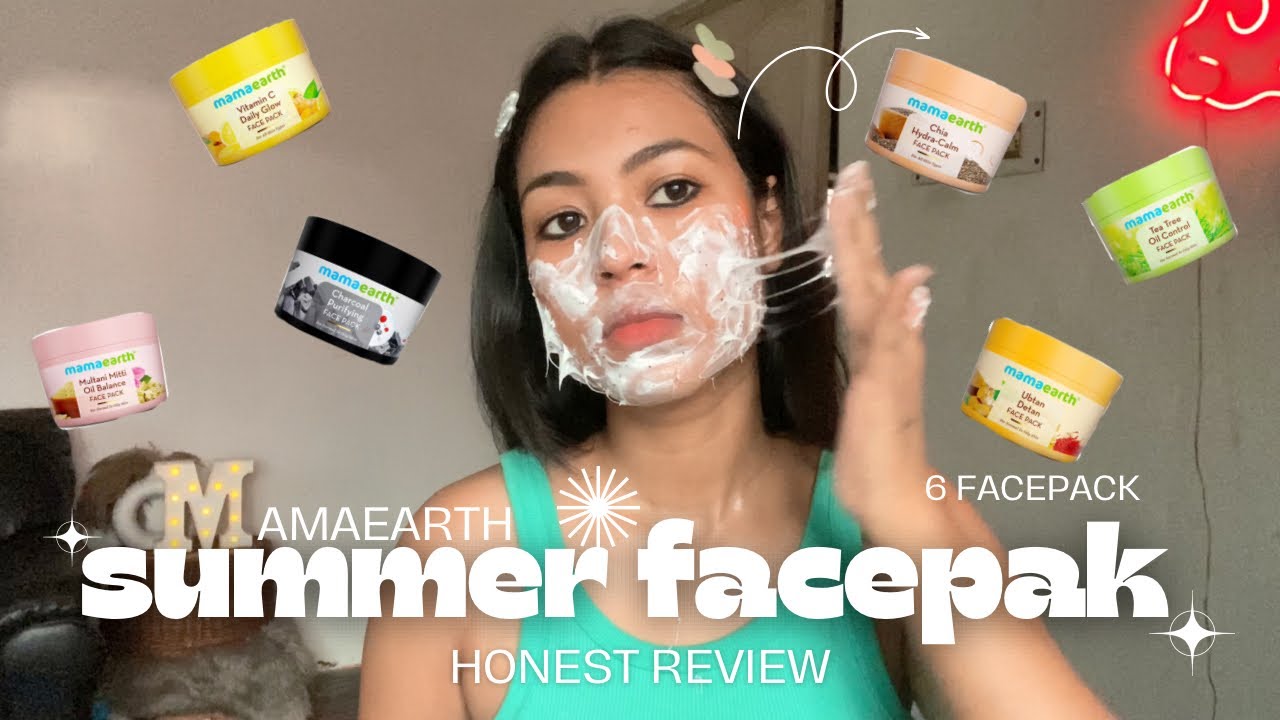 6 Mamaearth Face Packs Full Review | Tea Tree, Ubtan, Chia & More! ☀️ Must-Watch Before Buying! 🫶🏻