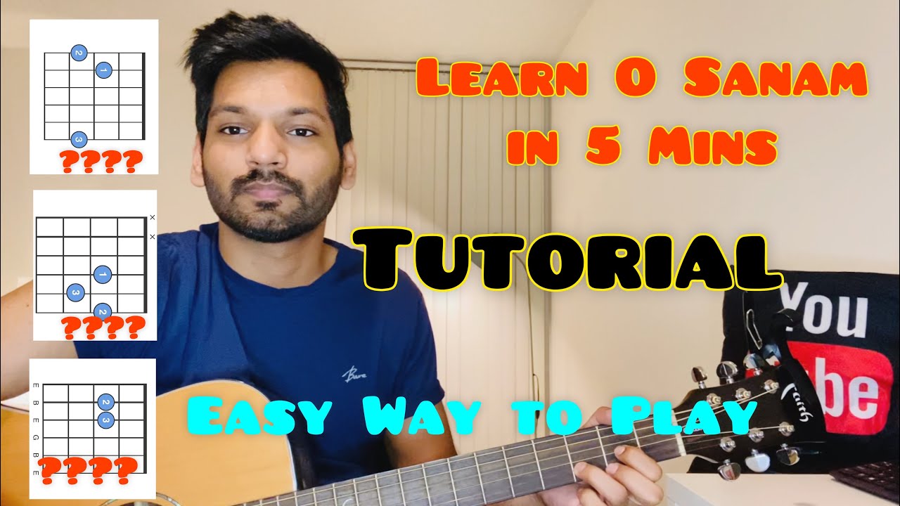 O Sanam Guitar Tutorial By Junaid Sheikh | learn in 5 mins | Chords | Verse | Intro |
